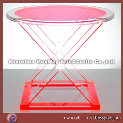 Red acrylic/plexiglass furniture dinner table